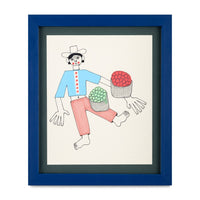 Niño Y Su Recolecta De Frutas